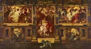 Moderne Amoretten by Hans Makart Oil Painting