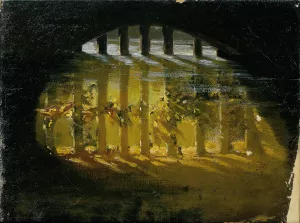 Motiv aus dem Hellbrunner Schlospark Oil painting by Hans Makart