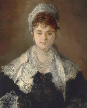 Portrait Of A Lady, Possibly Johanna by Hans Makart Oil Painting