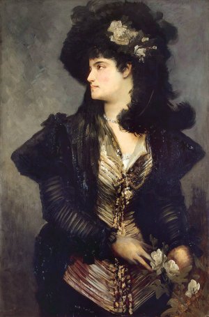 Portrait Of A Lady by Hans Makart Oil Painting