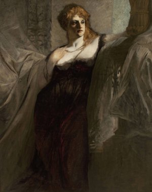 Portrait of a young woman by Hans Makart Oil Painting