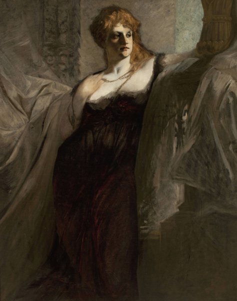 Portrait of a young woman by Hans Makart - Hand-Painted Oil Painting Reproduction