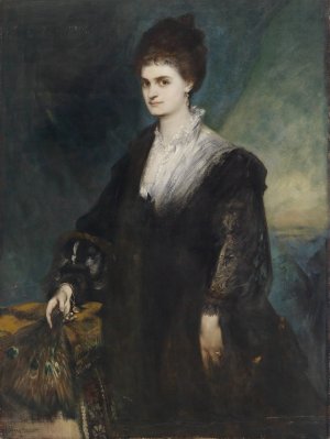 Portrait of Countess Marie von Coudenhove-Kalergi by Hans Makart Oil Painting