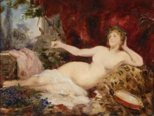 Ruhende Bacchantin by Hans Makart Oil Painting