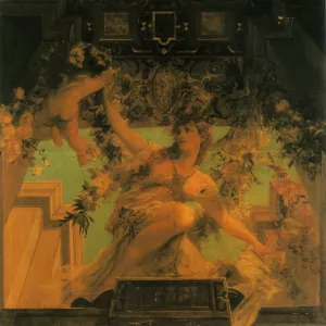 Sinnbild des Fruhlichen Lebensgenusses Oil painting by Hans Makart