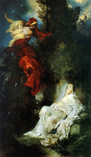 Snow White Sleeping by Hans Makart Oil Painting