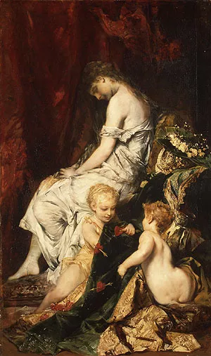 The Dream after the Ball by Hans Makart - Oil Painting Reproduction