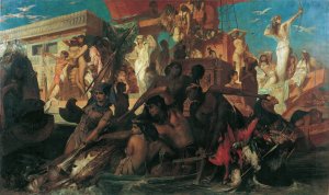 The Nile Hunt by Hans Makart Oil Painting