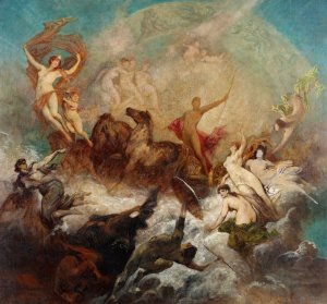 The victory of light over darkness by Hans Makart Oil Painting