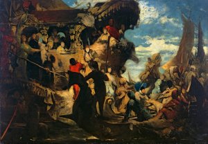 Venedig Huldigt Catarina Cornero by Hans Makart Oil Painting
