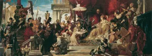 Venice pays homage to Caterina Cornaro by Hans Makart Oil Painting