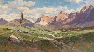 The Seiser Alm in South Tyrol by Hans Maurus Oil Painting