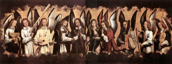 Main Product Photo of Angel Musicians Painting by Hans Memling