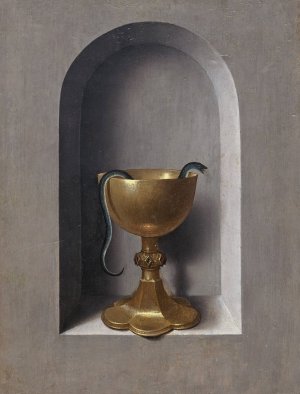 Chalice of Saint John the Evangelist by Hans Memling Oil Painting