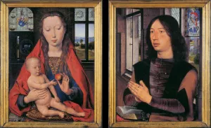 Diptych of Maarten Nieuwenhove by Hans Memling - Oil Painting Reproduction