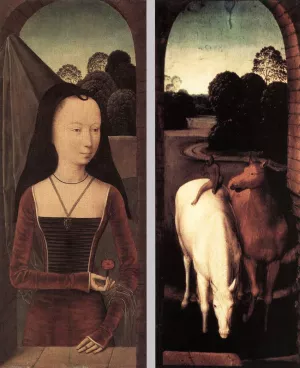 Diptych with the Allegory of True Love Oil painting by Hans Memling