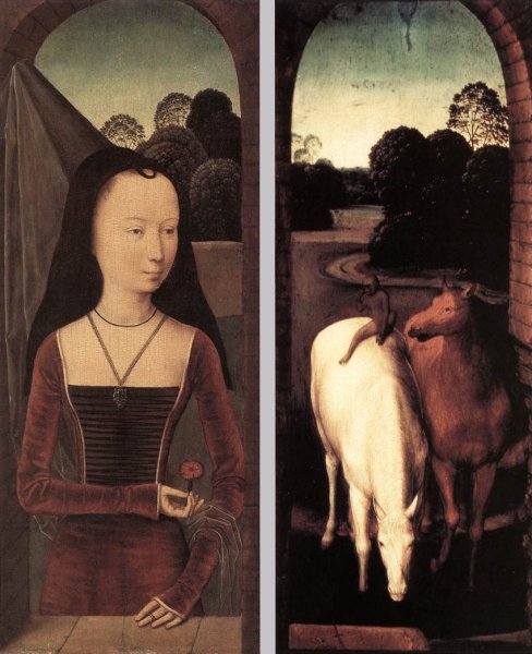 Main Product Photo of Diptych with the Allegory of True Love Painting by Hans Memling