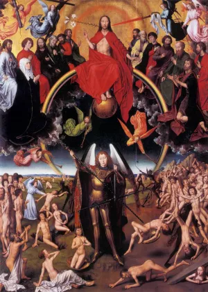 Last Judgment Triptych Central Oil painting by Hans Memling