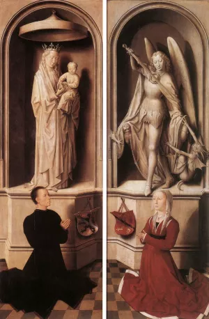 Last Judgment Triptych Closed painting by Hans Memling