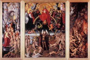 Last Judgment Triptych Open by Hans Memling Oil Painting