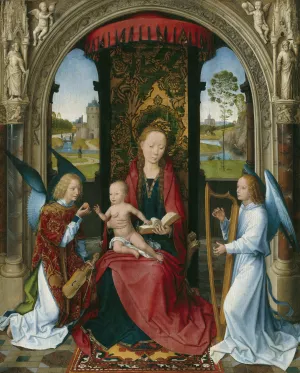 Madonna and Child with Angels by Hans Memling Oil Painting