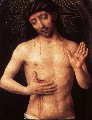 Man of Sorrows by Hans Memling - Oil Painting Reproduction