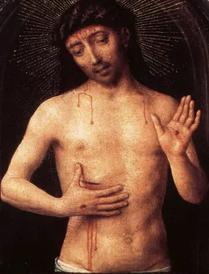 Man of Sorrows painting by Hans Memling