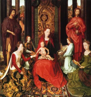 Marriage of St. Catherine painting by Hans Memling