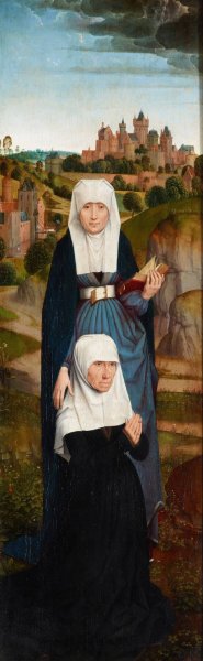 Old Woman at Prayer with St. Anne by Hans Memling Oil Painting