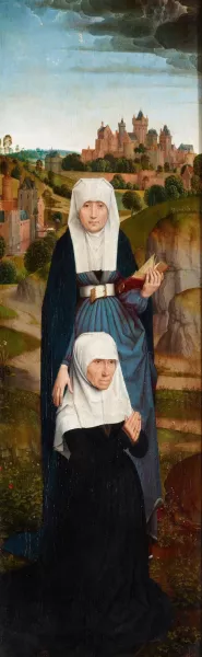 Old Woman at Prayer with St. Anne by Hans Memling Oil Painting