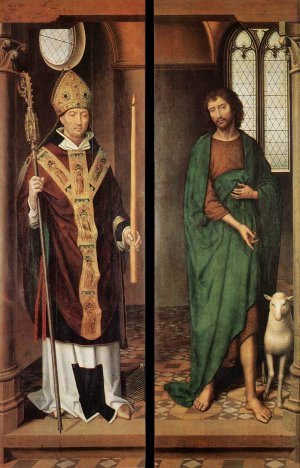 Passion Greverade Altarpiece First Closed Position Oil painting by Hans Memling