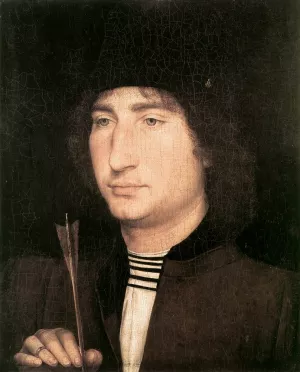 Portrait of a Man with an Arrow by Hans Memling - Oil Painting Reproduction