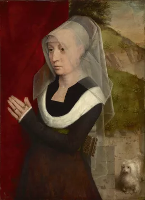 Portrait of a woman at prayer by Hans Memling Oil Painting
