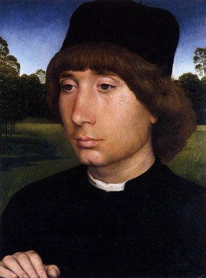 Portrait of a Young Man Before a Landscape