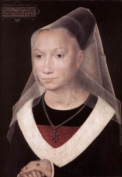 Main Product Photo of Portrait of a Young Woman Painting by Hans Memling