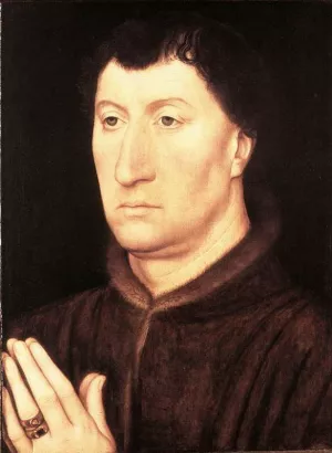 Portrait of Gilles Joye by Hans Memling Oil Painting