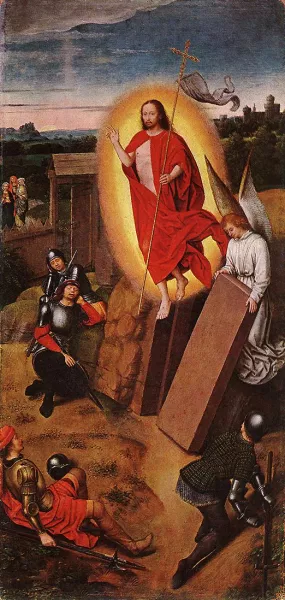 Resurrection painting by Hans Memling