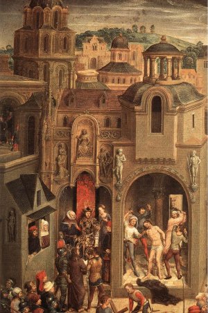 Scenes from the Passion of Christ Detail Oil painting by Hans Memling