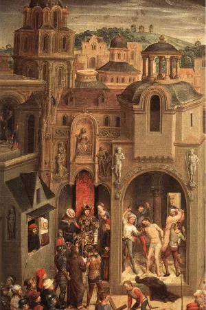 Scenes from the Passion of Christ Detail by Hans Memling Oil Painting