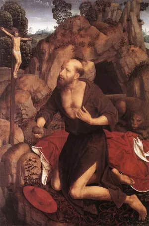 St Jerome painting by Hans Memling