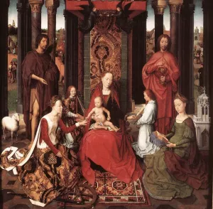 St John Altarpiece Central Panel by Hans Memling - Oil Painting Reproduction