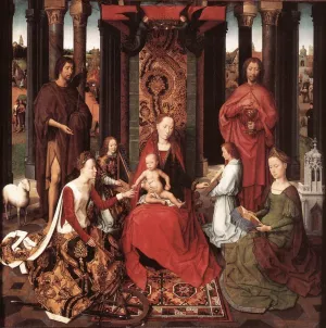 St John Altarpiece Central Panel by Hans Memling Oil Painting