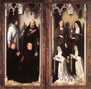St John Altarpiece Closed Oil painting by Hans Memling