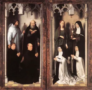 St John Altarpiece Closed Oil painting by Hans Memling