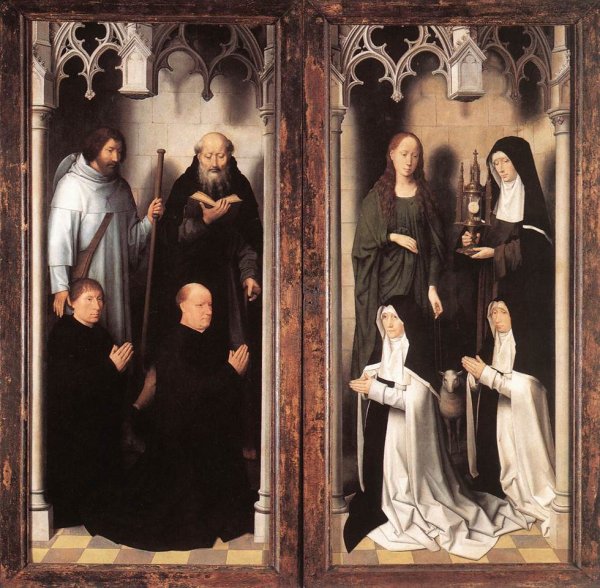 St John Altarpiece Closed by Hans Memling - Hand-Painted Oil Painting Reproduction