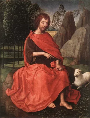 St John and Veronica Diptych Left Wing Oil painting by Hans Memling