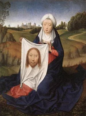 St John and Veronica Diptych Right Wing by Hans Memling - Oil Painting Reproduction