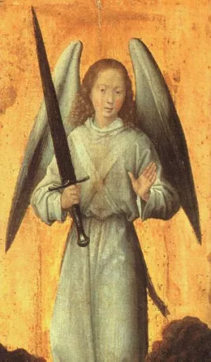 The Archangel Michael painting by Hans Memling