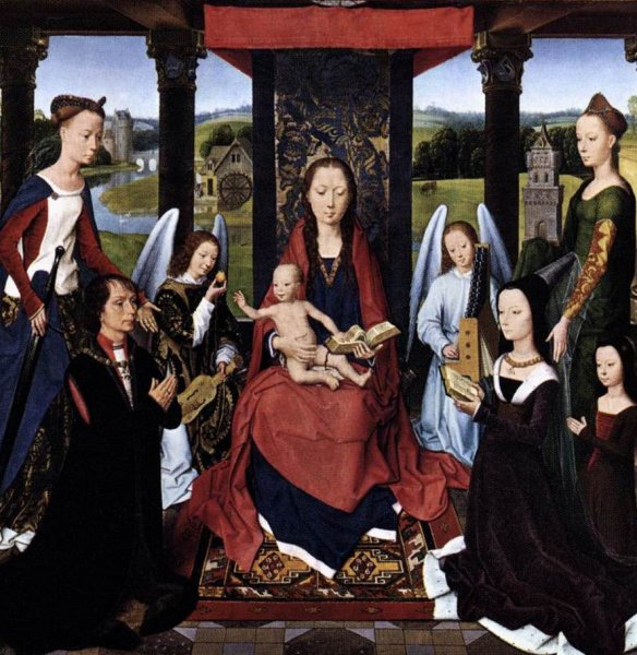 Main Product Photo of The Donne Triptych Centre Panel Painting by Hans Memling