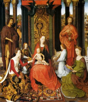 The Mystic Marriage of St. Catherine of Alexandria by Hans Memling - Oil Painting Reproduction